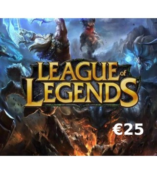 League of Legends 25 EUR Prepaid RP Card Key EUROPE